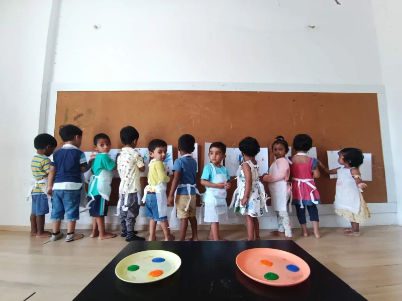 Children at the playgroup classroom